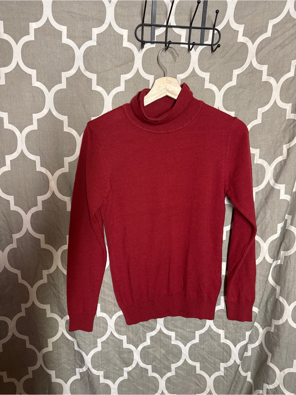 The Roadster Life Co. Red Knit Turtleneck Sweater Size Medium Casual Classic Lay